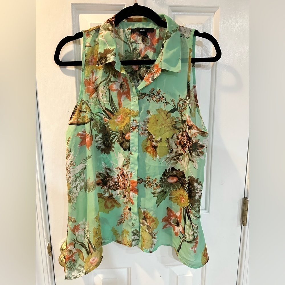 XXI Floral Chiffon Top